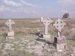 Old graves near the waters edge