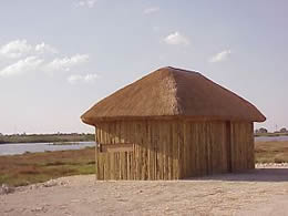 Bird hides are strategically placed