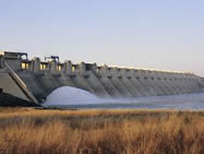 The Dam wall at Bloemhof Dam - Photo by Cynthia Coetzee