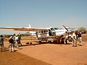 The landing strip at Madikwe Game Reserve