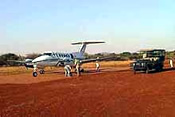 The landing strip at Madikwe Game Reserve